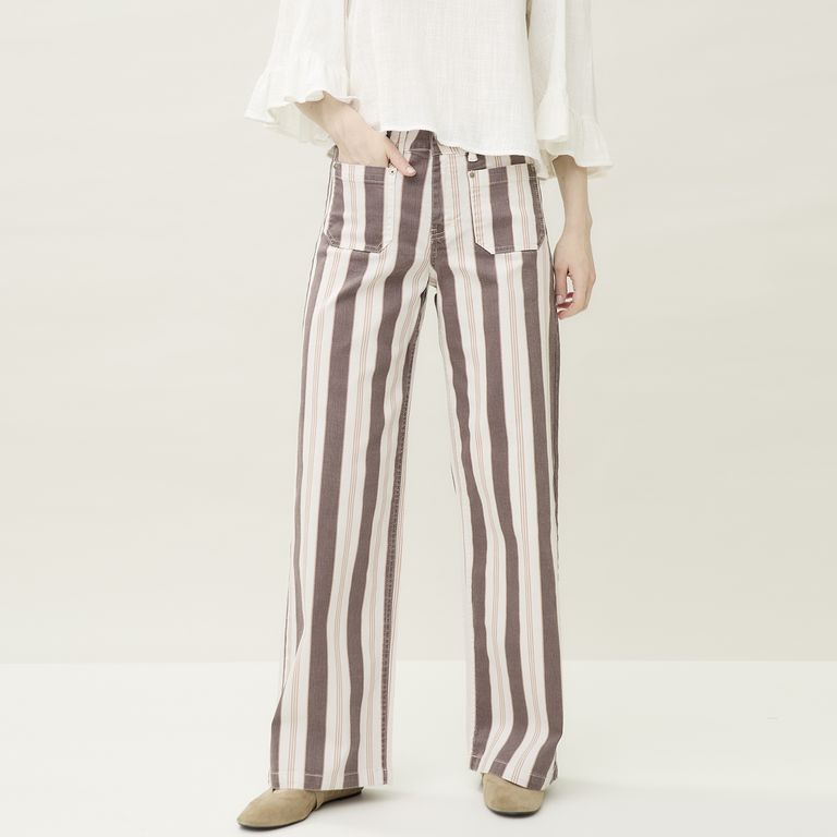 Jeans Straight Tiro Medio Mujer