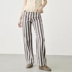 BASEMENT - Jeans Straight Tiro Medio Mujer