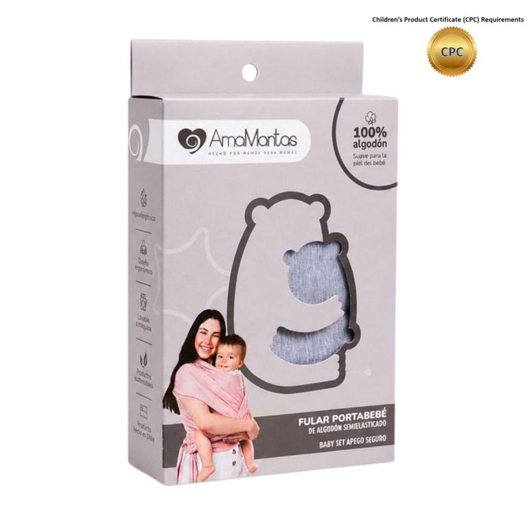 Fular Portabebé Ergonomic Gris