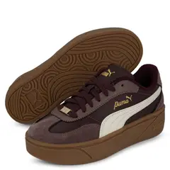 PUMA - Club Ii Era Platform Lu Zapatilla Urbana Mujer Cuero Burdeo