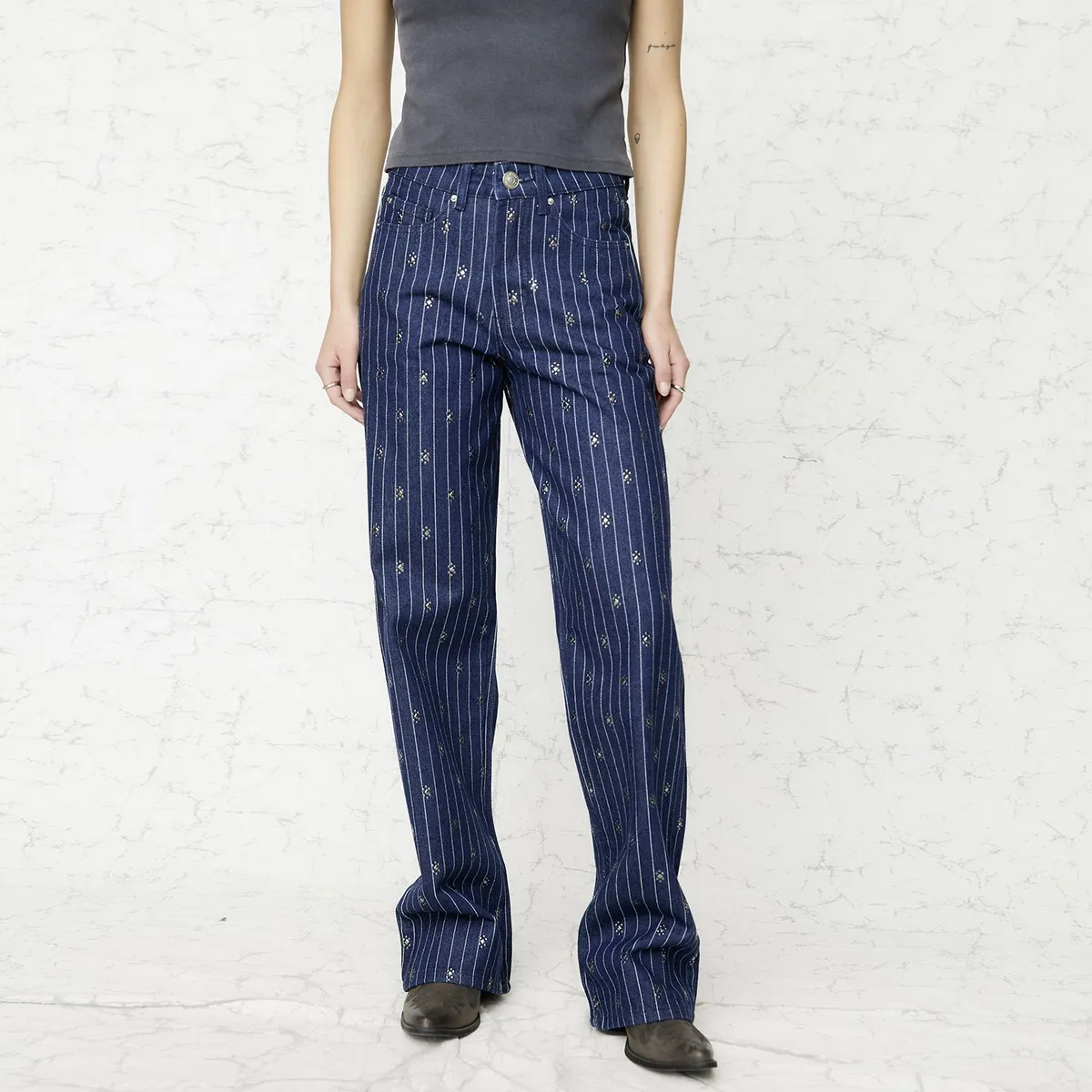 AMERICANINO - Jeans Straight Tiro Medio Mujer Americanino