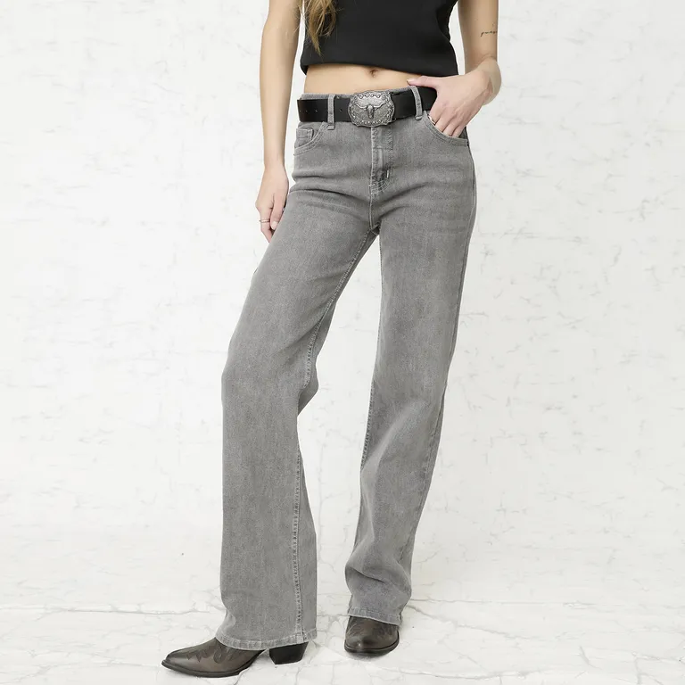 Jeans Tiro Medio Mujer