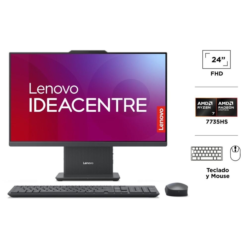 Lenovo IdeaCentre AIO 3 AMD Ryzen 7 7735HS 16GB 512GB 24" Luna Grey, foto 2