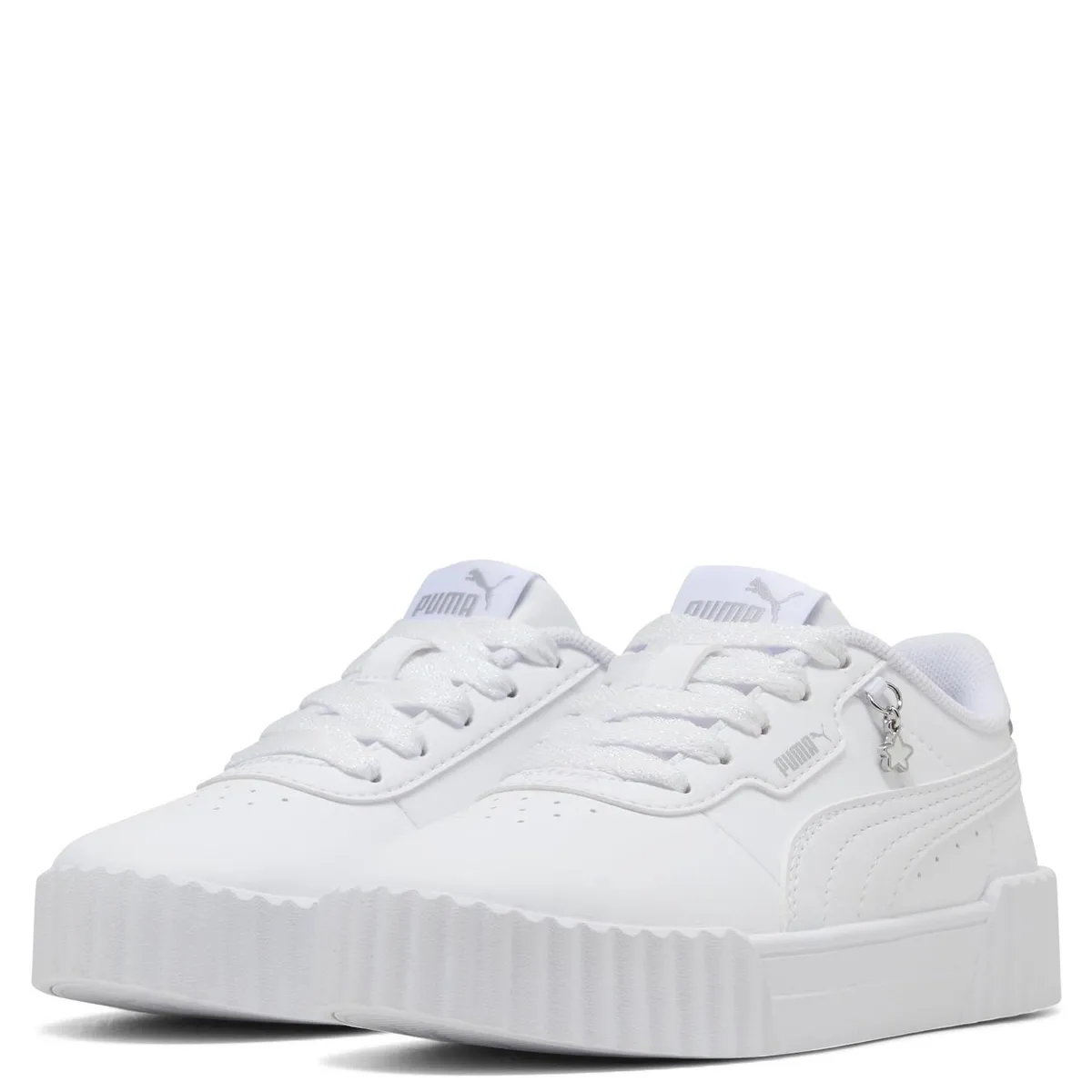 PUMA - Carina 3 0 Charm Zapatilla Urbana Niña Cuero Blanco (28 A 35) Puma