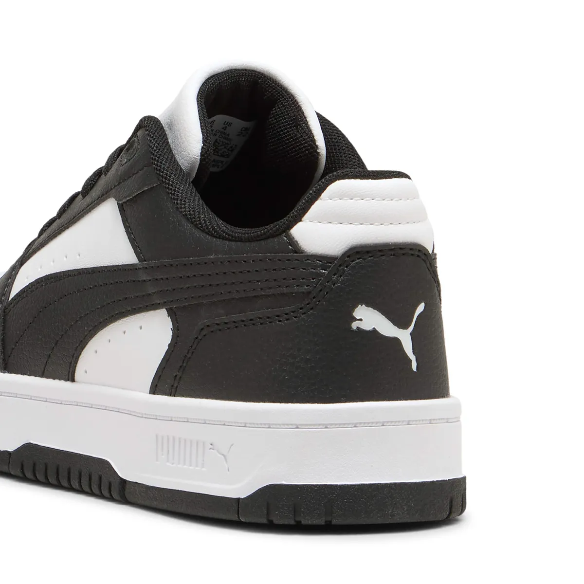 PUMA - Rebound Slam LO Zapatilla Urbana Niño Cuero Blanco (35.5 a 38) Puma
