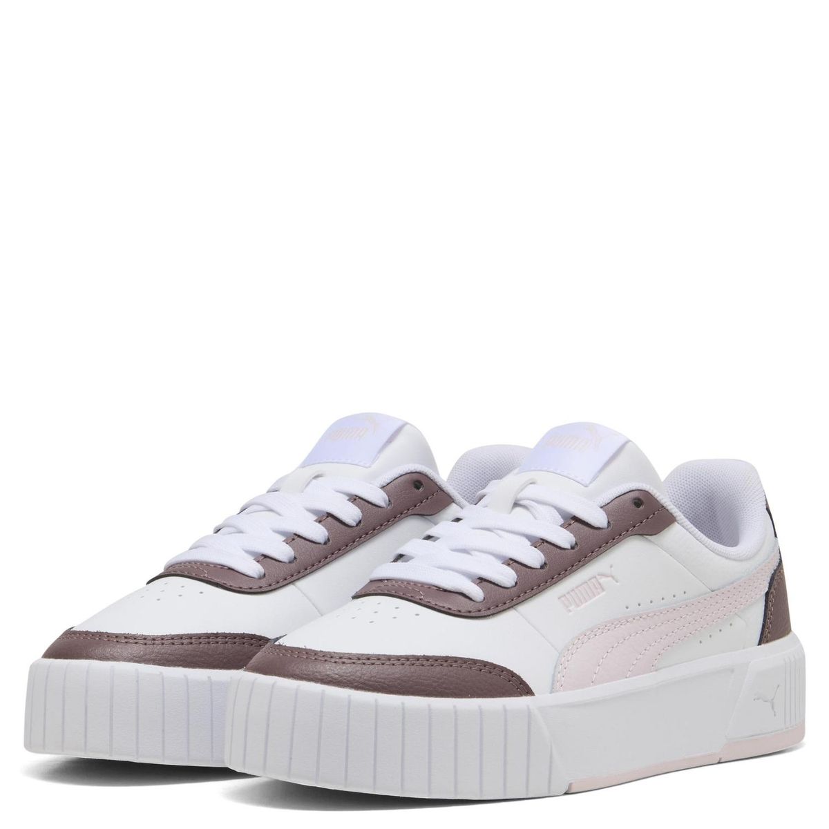 PUMA - Carina Mia Jr Zapatilla Urbana Niña Cuero Blanco (35.5 a 38) Puma