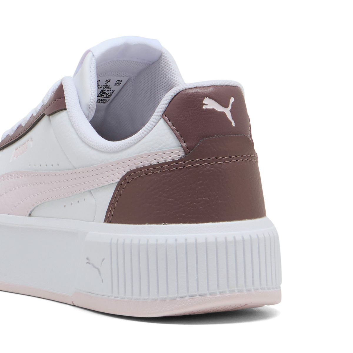 PUMA - Carina Mia Jr Zapatilla Urbana Niña Cuero Blanco (35.5 a 38) Puma