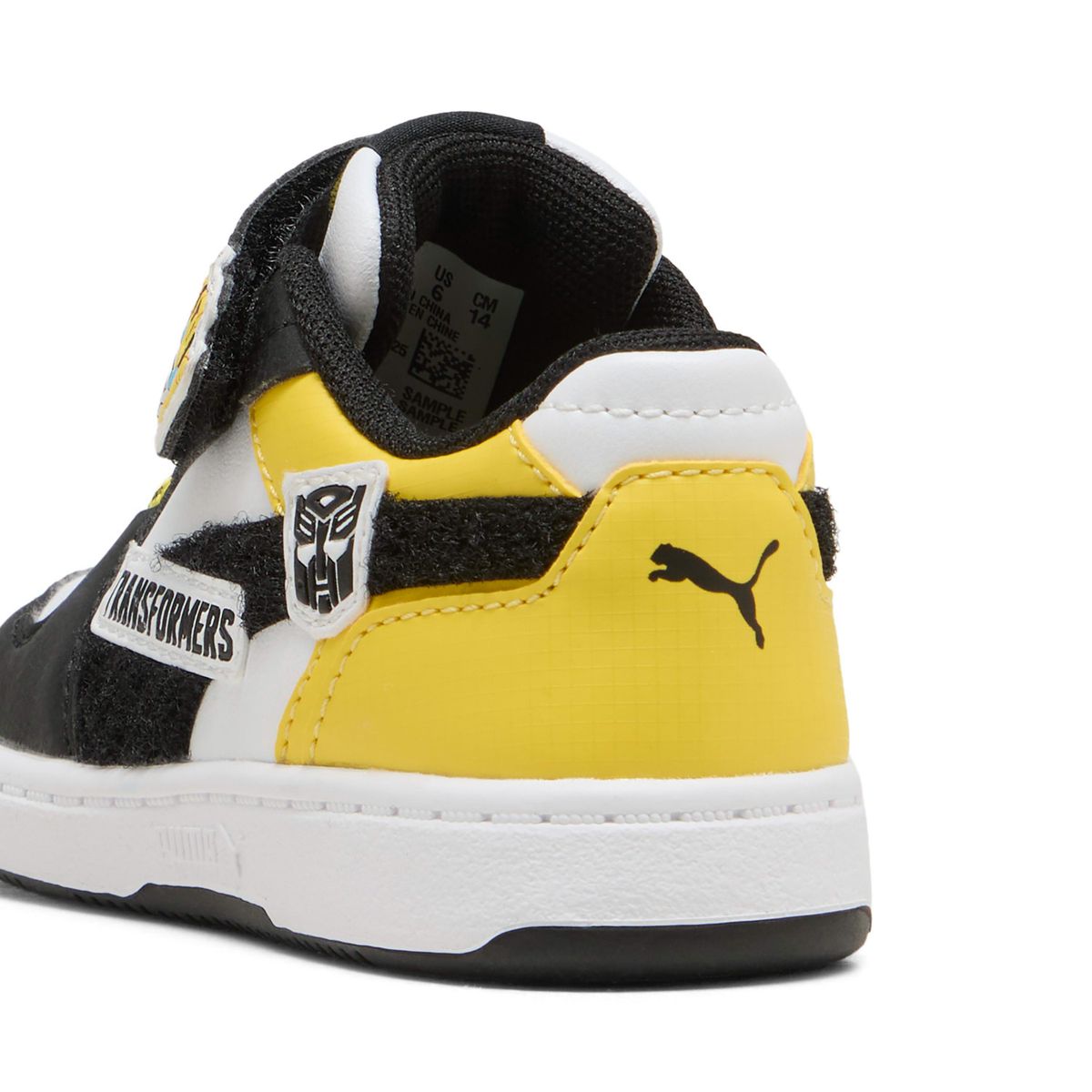 PUMA - Rebound Slam LO Transformers Zapatilla Urbana Niño Cuero Blanco (21 a 27) Puma