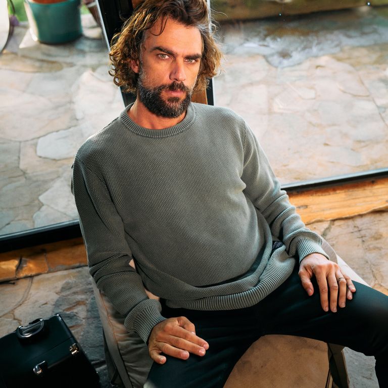 Sweater Toru Orgánico Beige Hombre