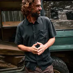 WILD LAMA - Camisa Jim Negra Hombre