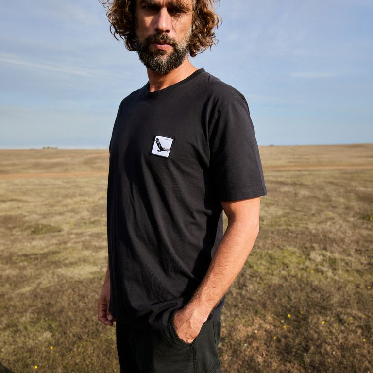 Polera Bat Parche Orgánica Burdeo Puma Hombre