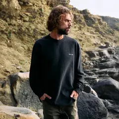 WILD LAMA - Polerón Tito Orgánico Gris Hombre