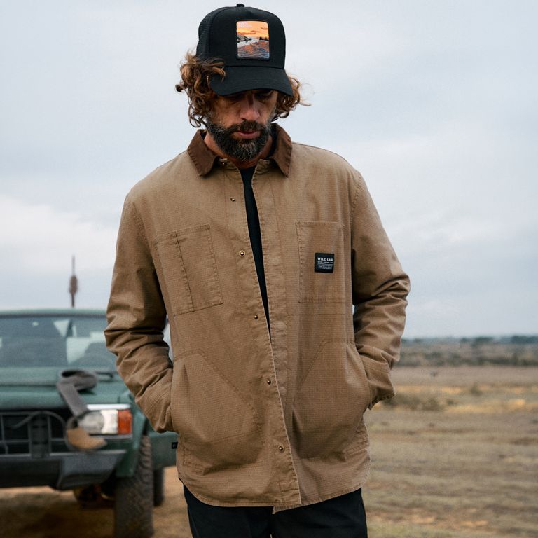 Chaqueta Roble Ripstop Orgánica Café Hombre