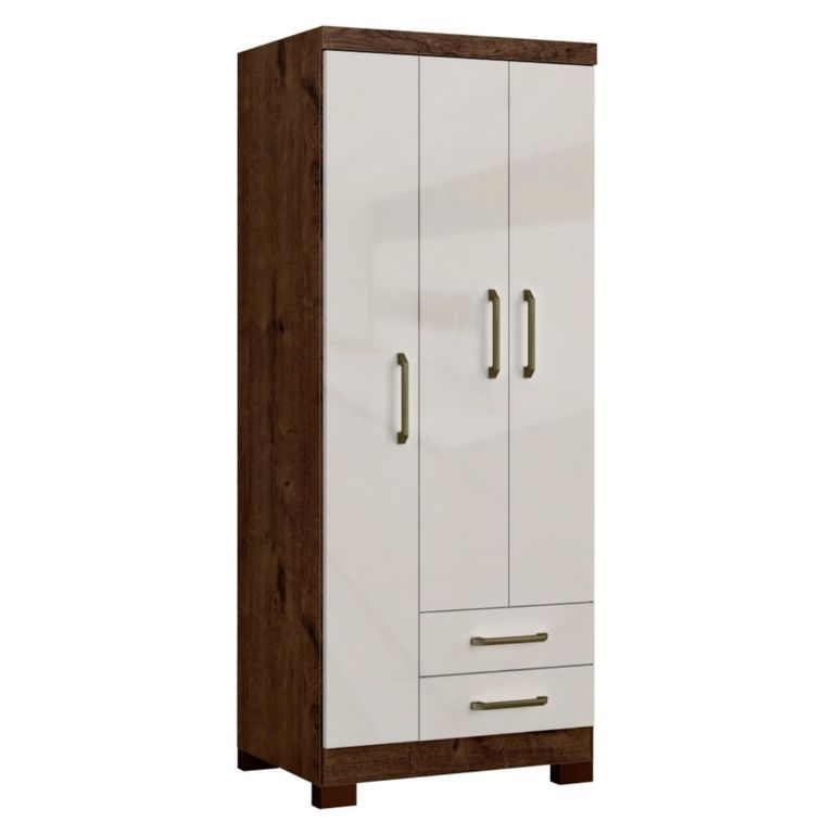 Clóset Ropero Canela Arena 3 Puertas 2 Cajones MDP 187.4x83.2x47.3 Cm