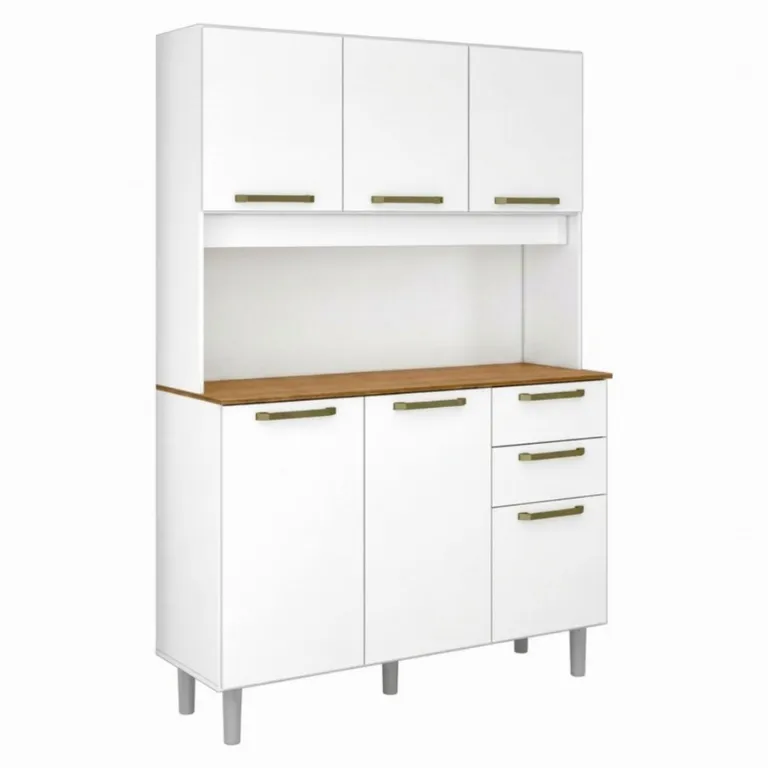 Mueble de Cocina Alacena Despensa Blanco MDP 174x120.2x37.8 Cm