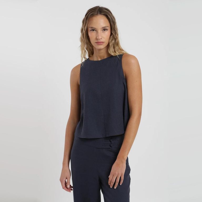 Blusa Sin Mangas Caulle Mujer