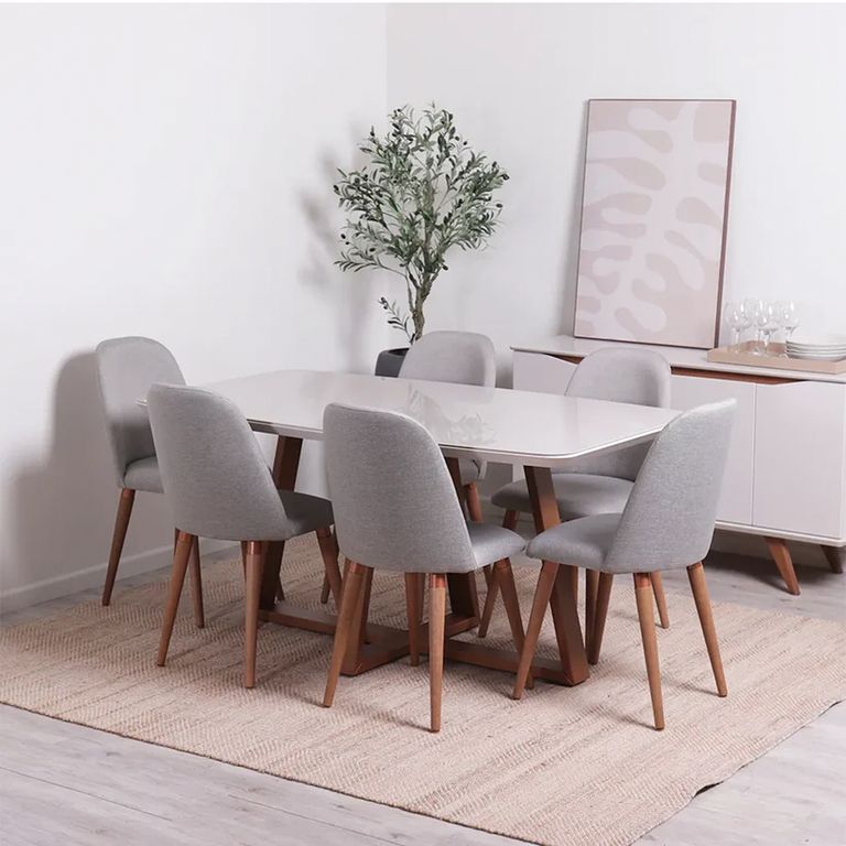 DECOCASA Juego de Comedor Bennet 16 6 Sillas Dropl35