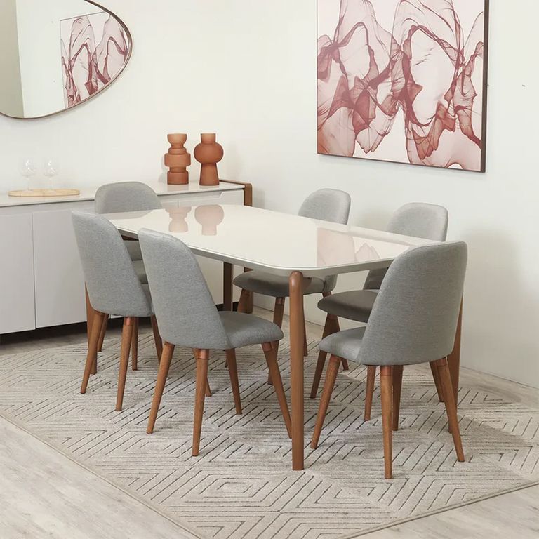 DECOCASA Juego de Comedor Donatella 16 6 Sillas Dropl35