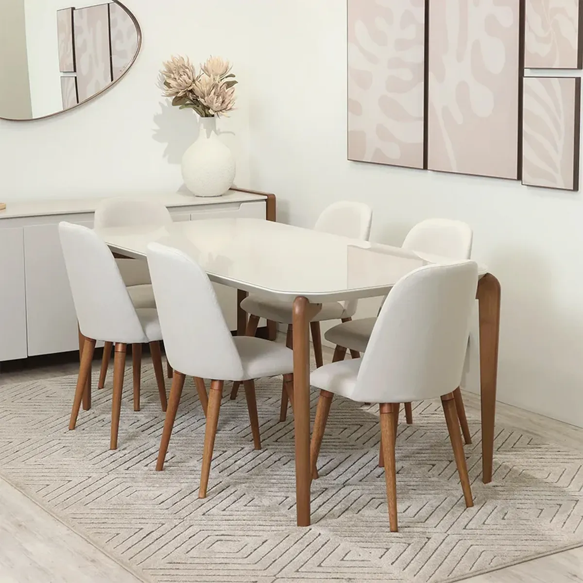 DECOCASA - Juego de Comedor Donatella 16 6 Sillas Dropl02 Decocasa