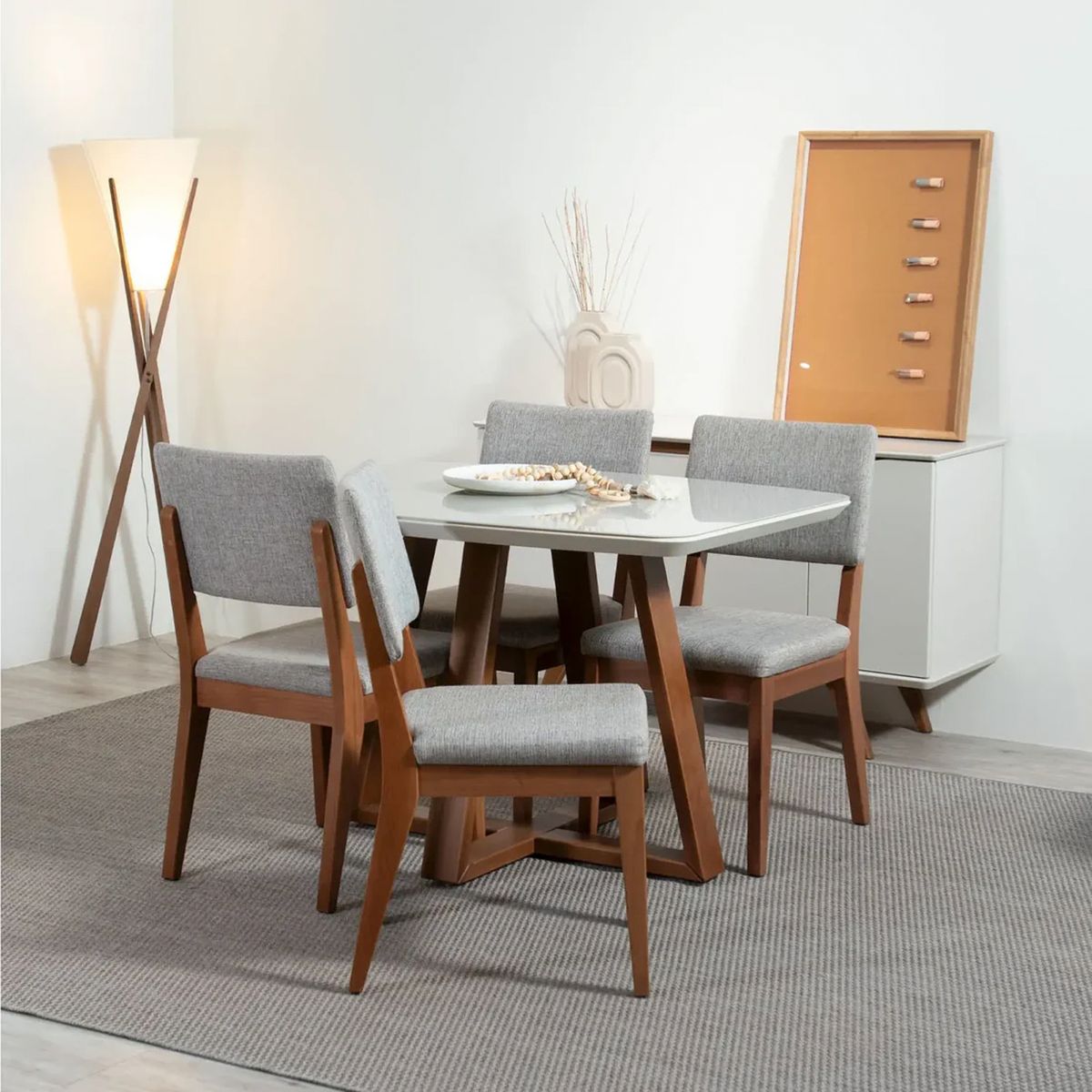 DECOCASA - Juego de Comedor Bennet 12 4 Sillas Ella A80 Decocasa