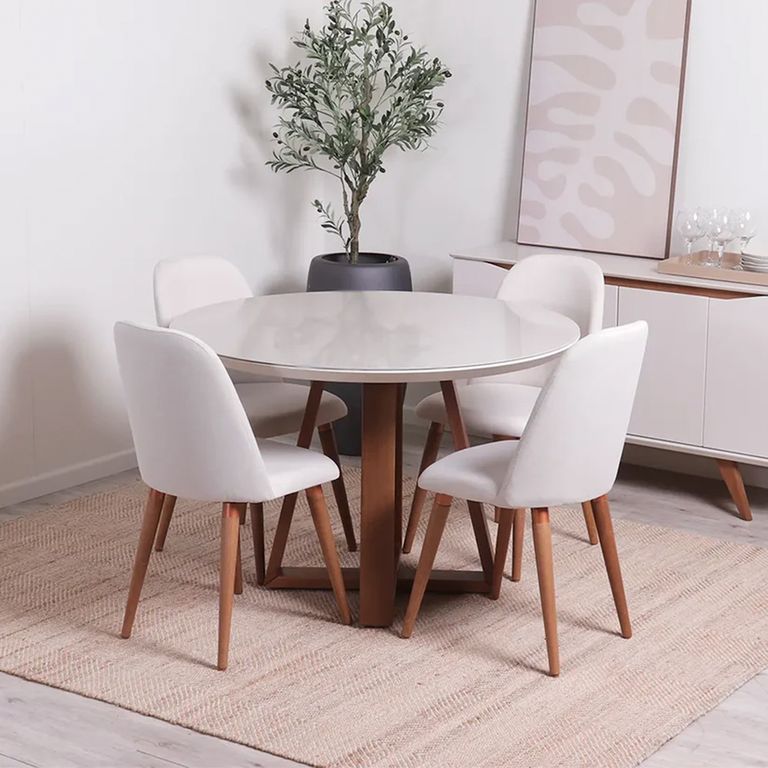 DECOCASA Juego de Comedor Bennet Red 4 Sillas Dropl02