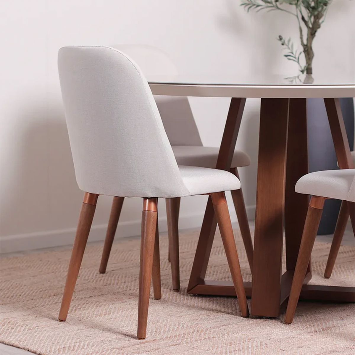 DECOCASA - Juego de Comedor Bennet Red 4 Sillas Dropl02 Decocasa