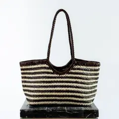LEATHER BAGS - Cartera Tote Dark Mujer Cuero Café