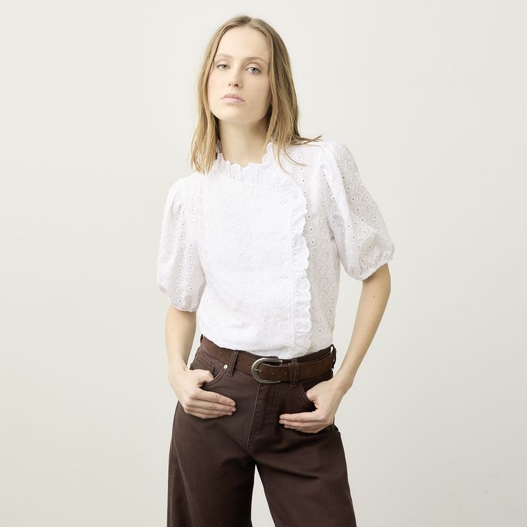 Blusa Vuelos Broderie Mujer