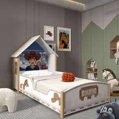DECOCASA - Cama 1 Plaza Vaquero