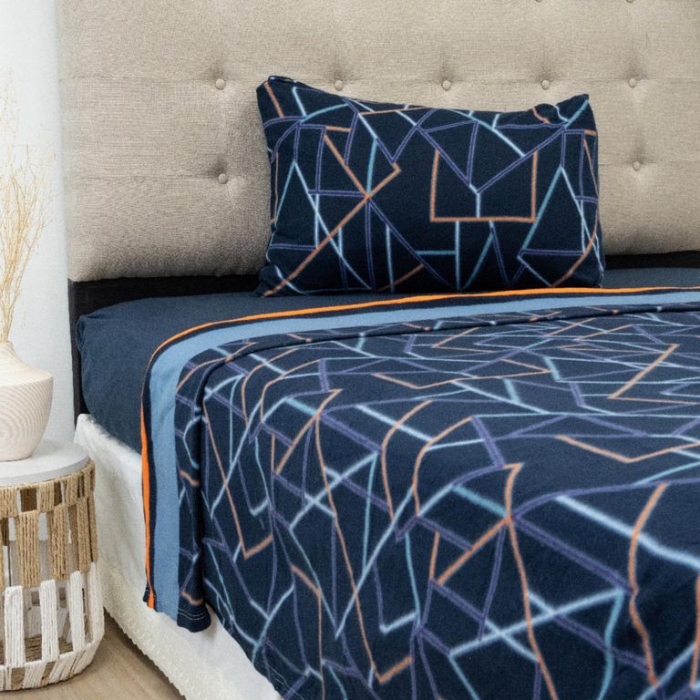 Sábana Polar Estampada Neb 1.5 Plazas D1