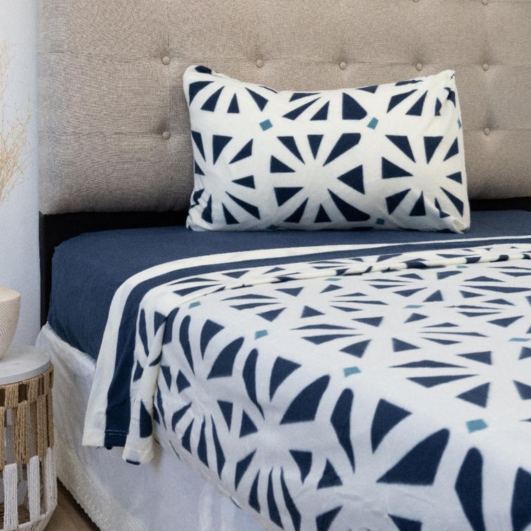 Sábana Polar Estampada Neb 1.5 Plazas D5