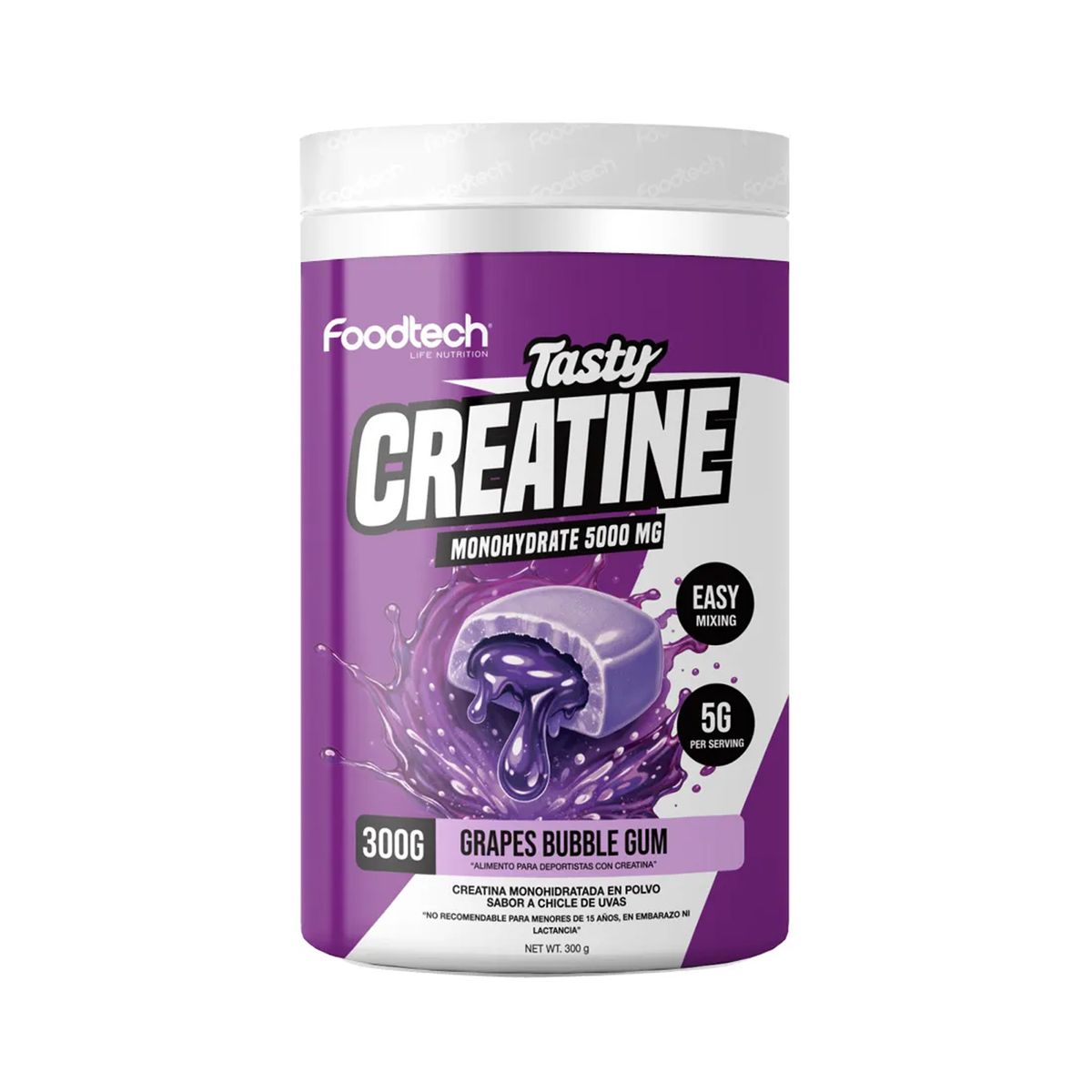 FOODTECH - Tasty Creatine Monohydrate 300g Grapes