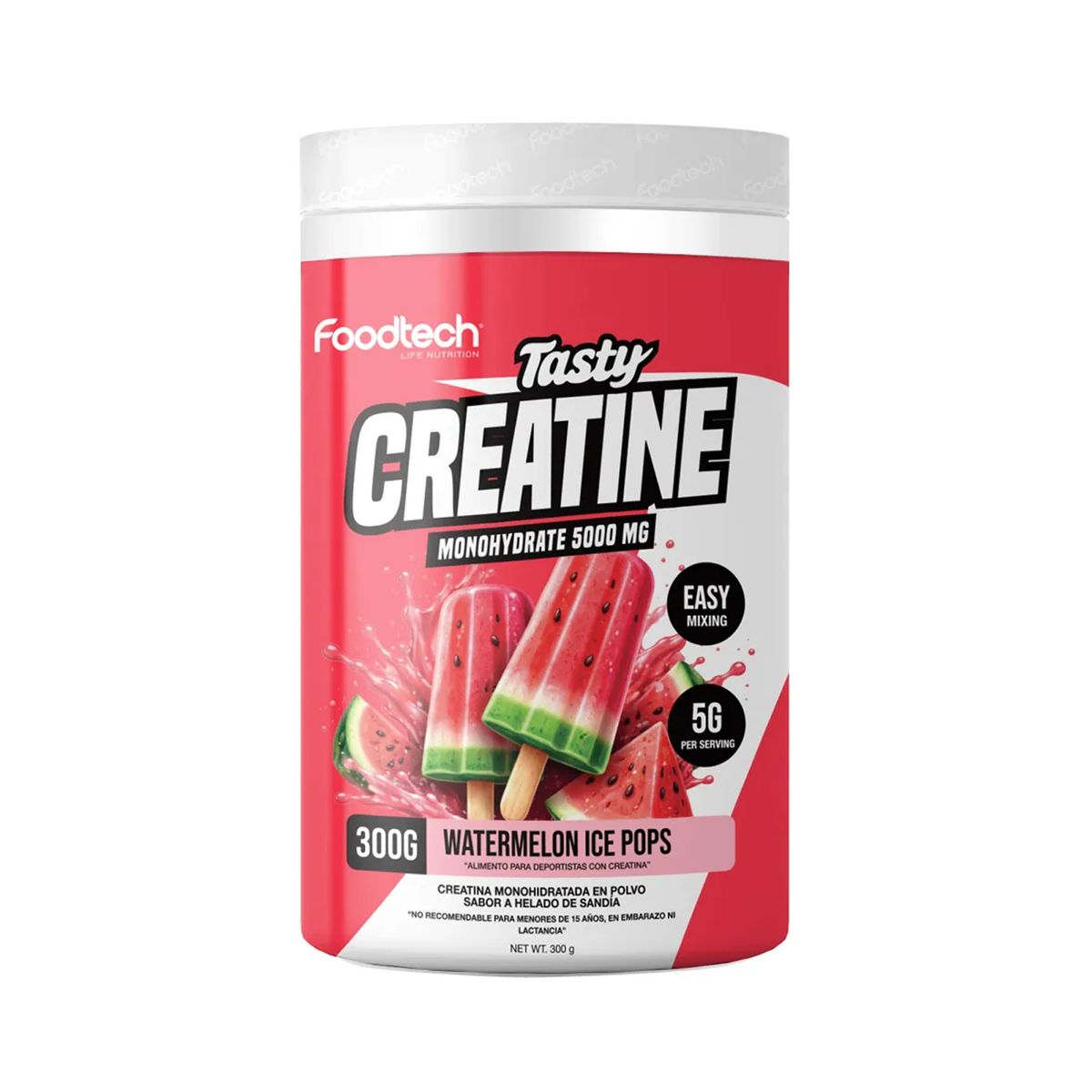 FOODTECH - Tasty Creatine Monohydrate 300g Watermelon