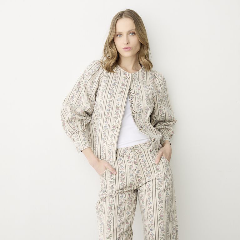 Chaqueta Flores Mujer