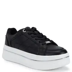 GACEL - Zapatilla Urbana Mujer Cuero Negro