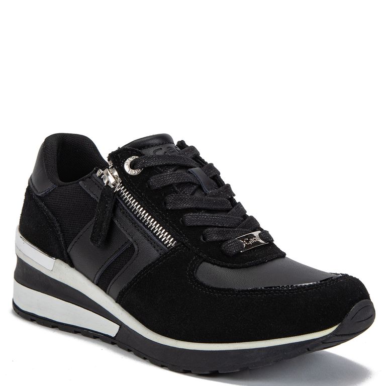 Zapatilla Urbana Mujer Cuero Negro