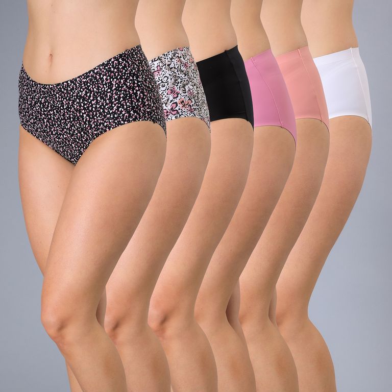 Pack De 6 Calzones Tiro Alto Mujer