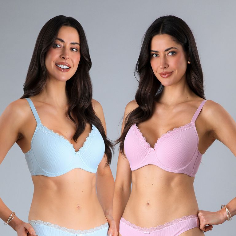 Pack De 2 Sostenes Mujer Algodón