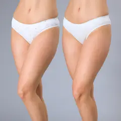 FLORES - Pack De 2 Calzones Bikinis Mujer Algodón