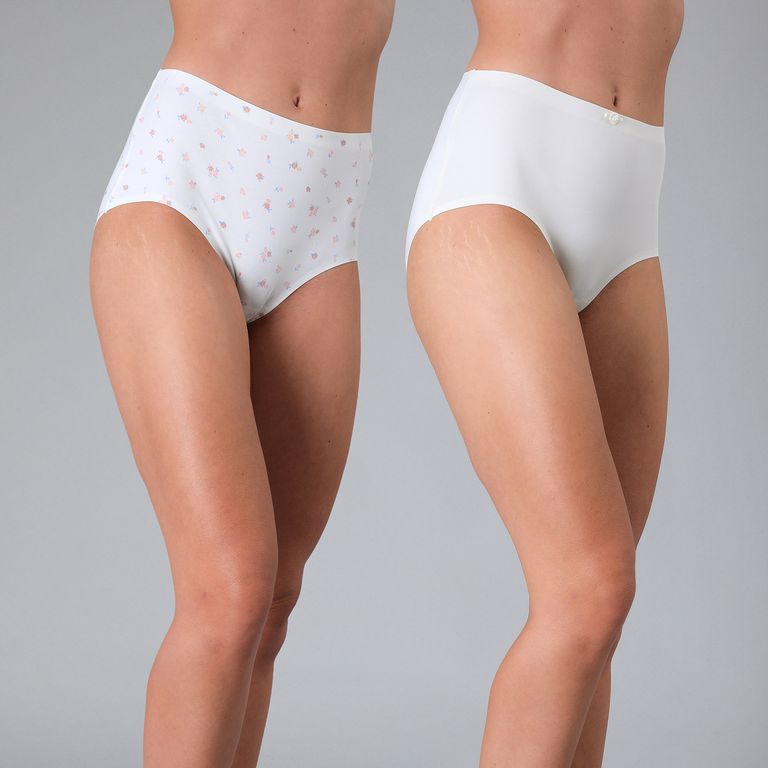 Pack De 2 Calzones Tiro Alto Mujer Algodón