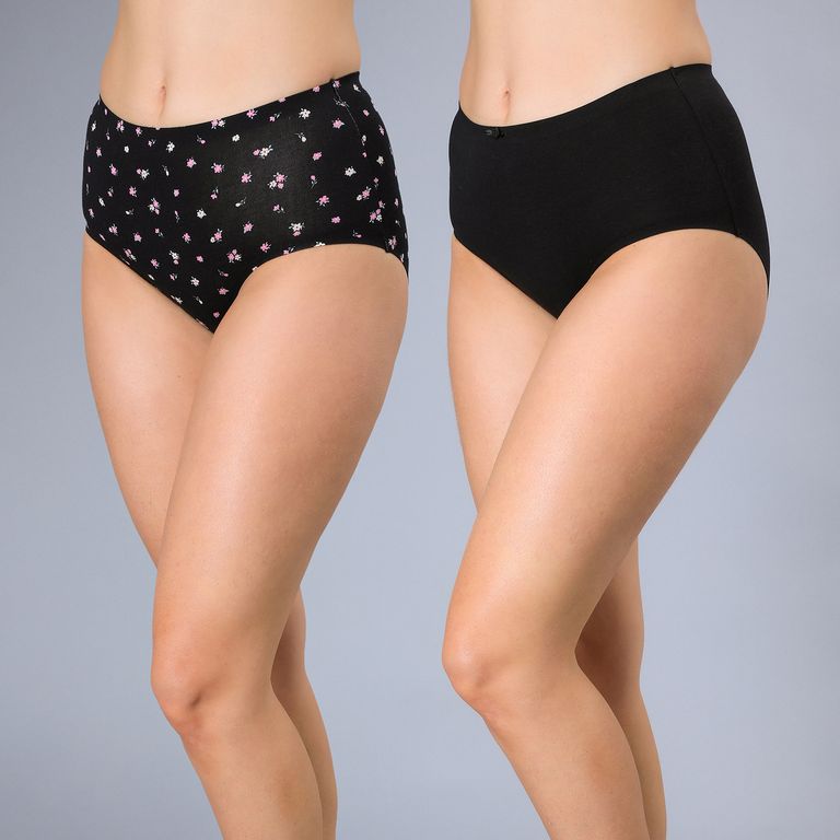 Pack De 2 Calzones Tiro Alto Mujer Algodón