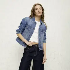 AMERICANINO - Chaqueta Denim Patch Bordado Mujer