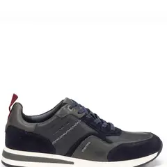 GUANTE - Zapatilla Urbana Hombre Cuero Azul