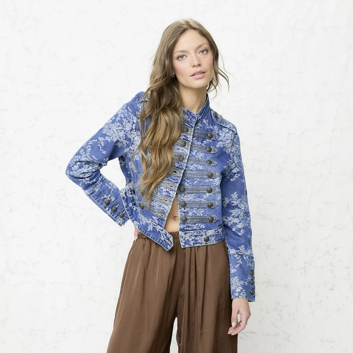 AMERICANINO - Chaqueta Denim Estampada Mujer Americanino