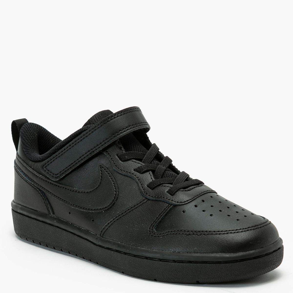 NIKE - Court Borough Low 2 Zapatilla Urbana Niño Cuero Negro Nike (27 a 32.5)