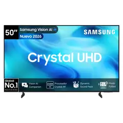 SAMSUNG - 50" Crystal UHD U8500H 4K Vision AI Smart TV (2026) + Control por Voz