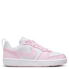 NIKE - Court Borough Low Zapatilla Urbana Niña Rosado (34.5 a 37.5)