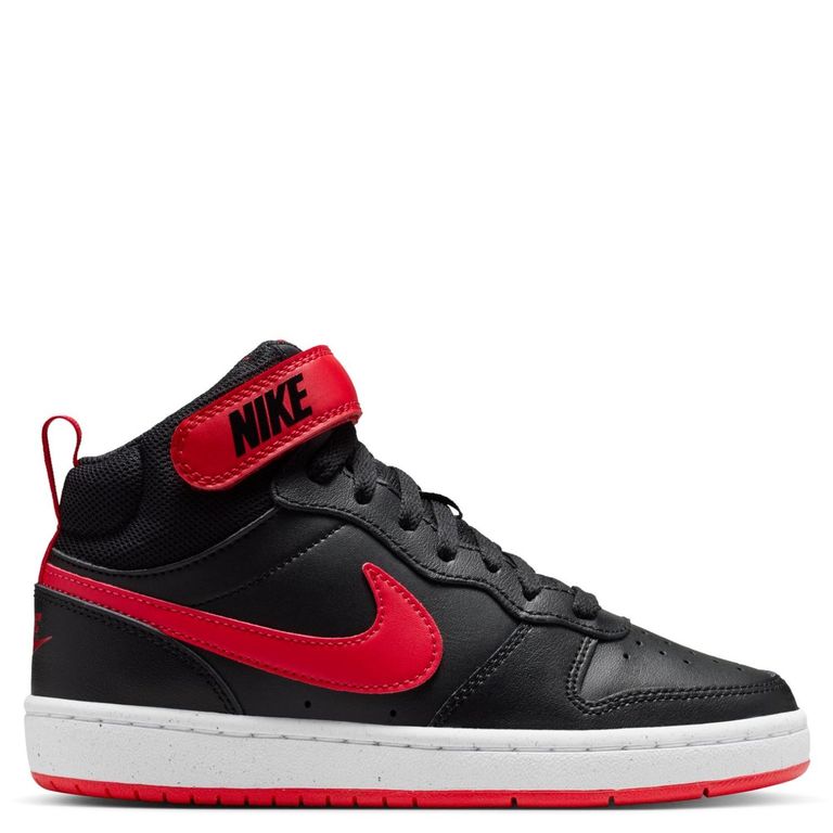 Court Borough Mid 2 Zapatilla Urbana Niño Cuero Negro (34.5 A 38.5)