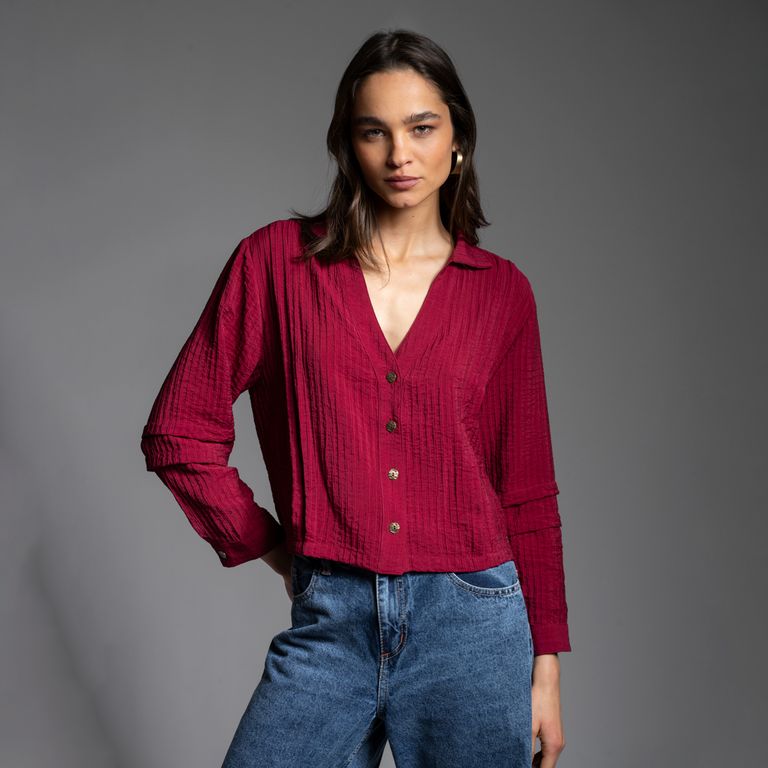 Blusa Allira Burdeo Mujer