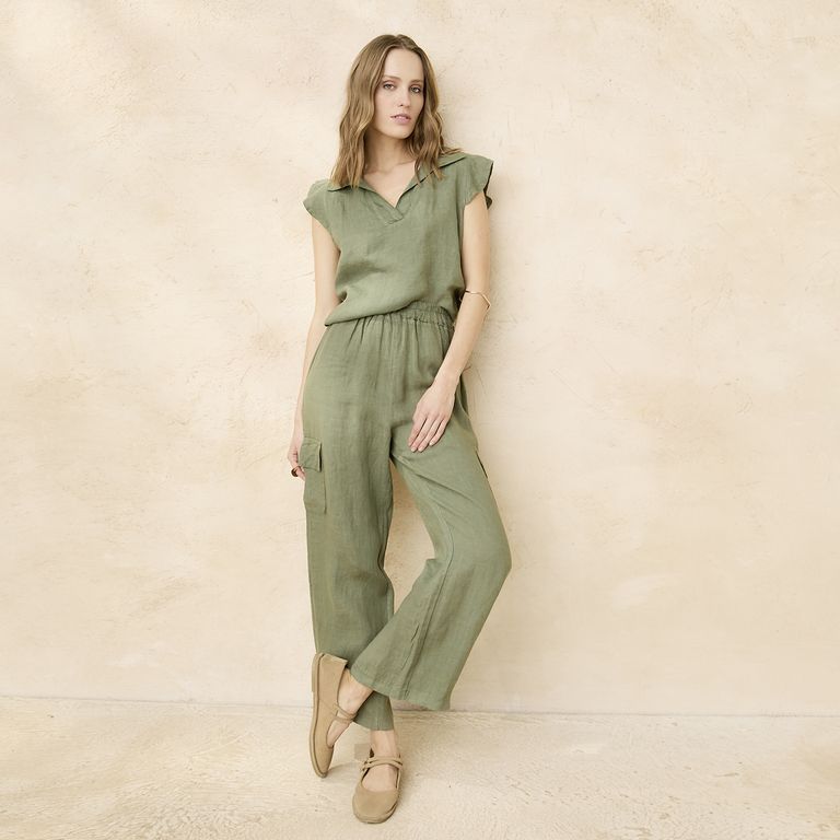 Pantalón Lino Italia Fluido Mujer